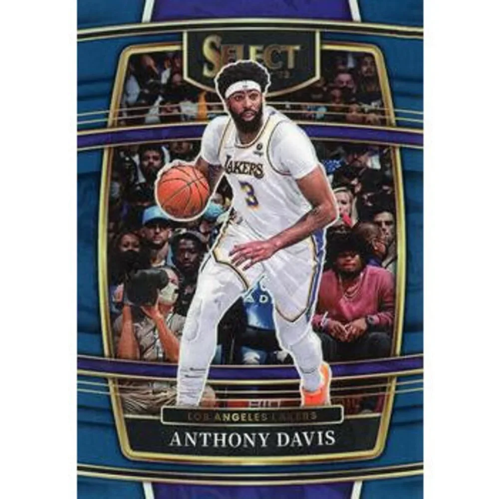 2021-22 Panini Select Anthony Davis Blue Prizm #39 Los Angeles Lakers